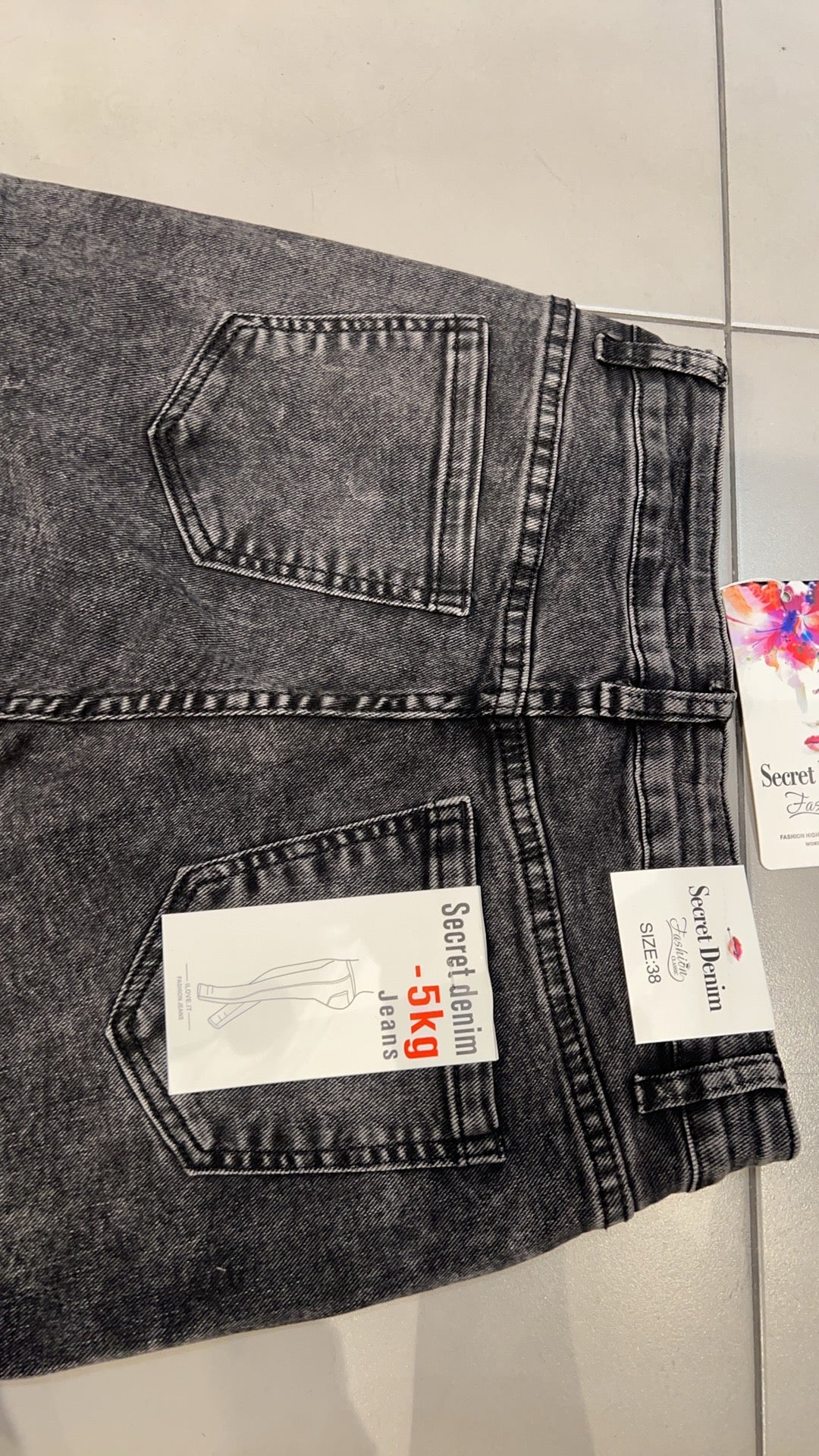 WIDE-LEG MID WAIST JEANS 77597E