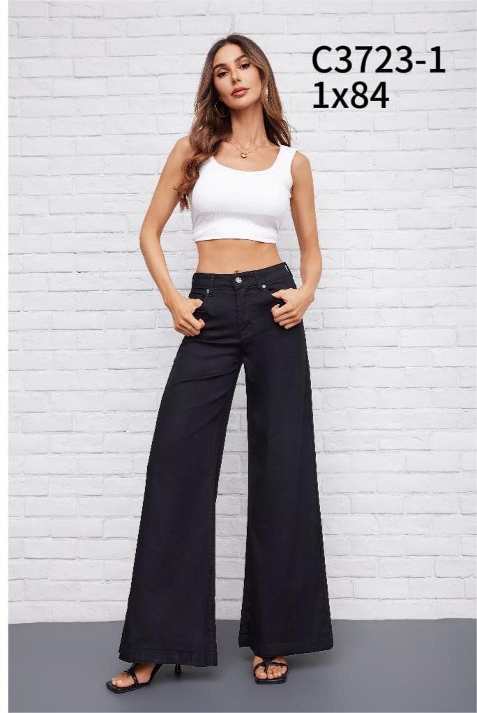 WIDE-LEG MID WAIST JEANS C3723-1