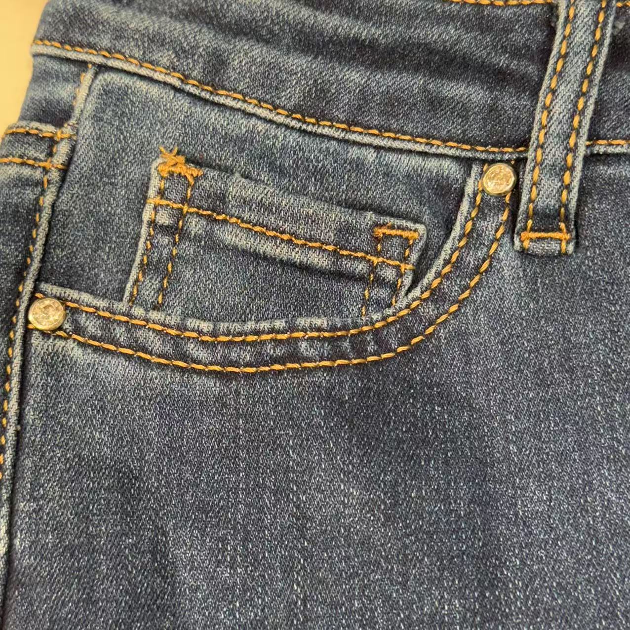 NAVY BLUE HIGH-WAIST SCULPT JEANS F7325