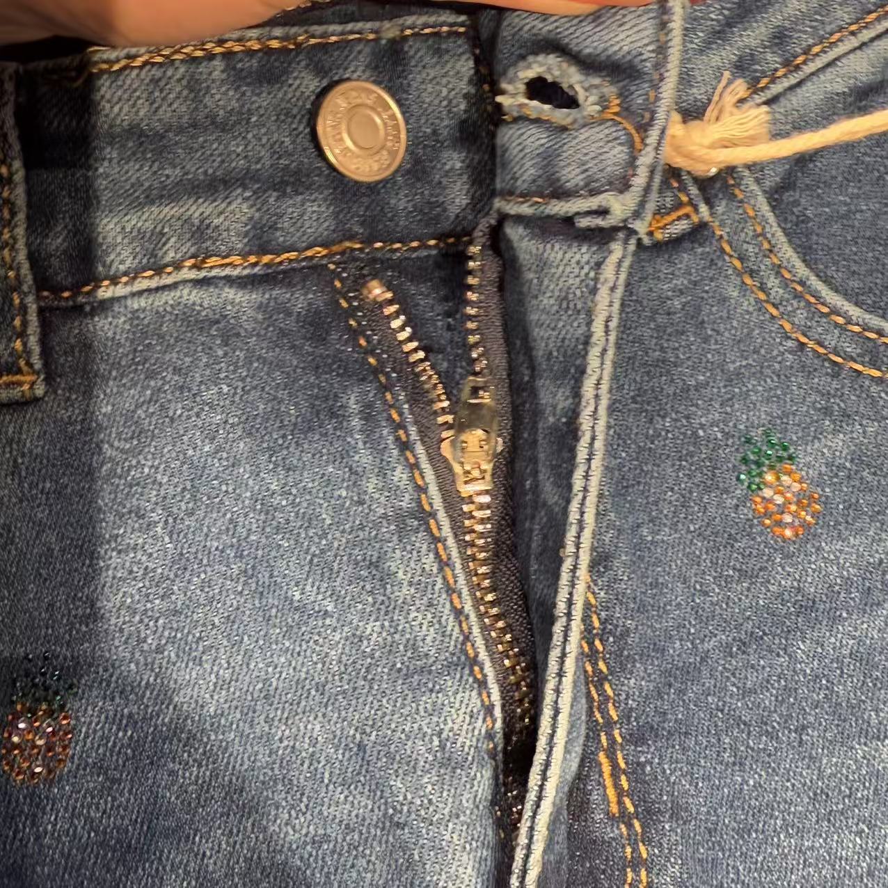 SPECIAL PATCHED DESIGN HIGH-WAIST SCULPT JEANS L963-3