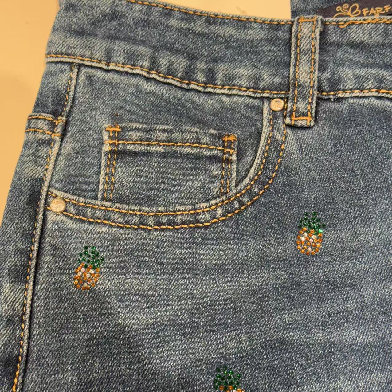 SPECIAL PATCHED DESIGN HIGH-WAIST SCULPT JEANS L963-3