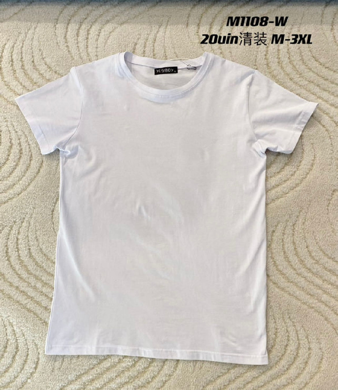 ORIGINAL WHITE COTTON T-SHIRT M1108-W