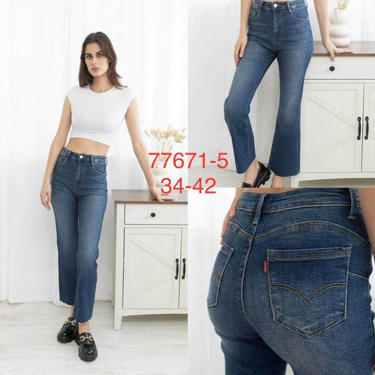 WIDE-LEG MID WAIST JEANS 77671-5