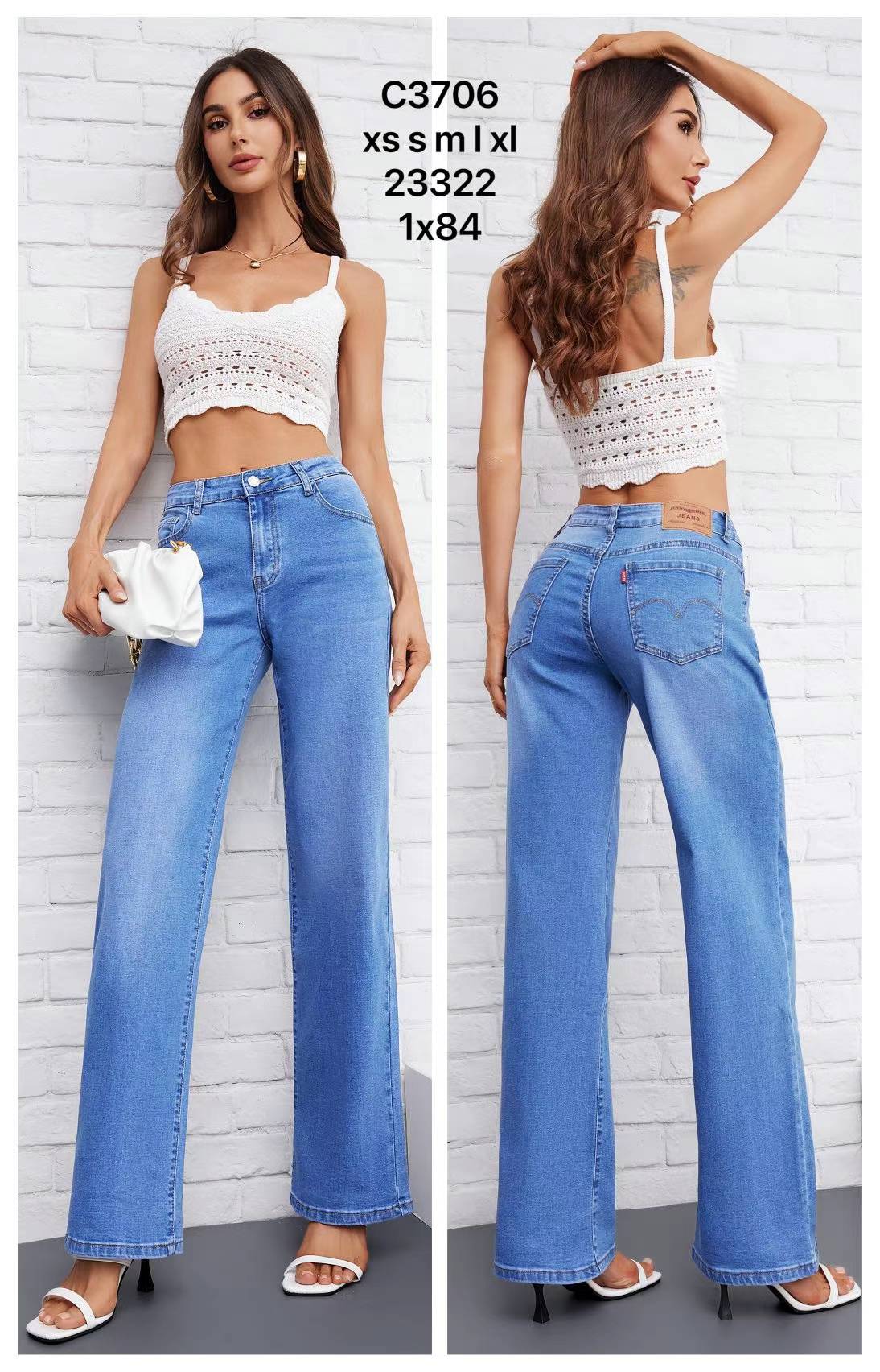 STRAIGHT-LEG MID WAIST JEANS C3706