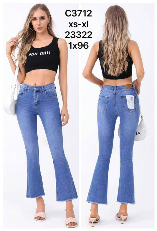 FLARED MID-WAIST JEANS C3712