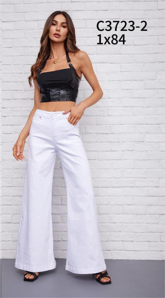 WIDE-LEG MID WAIST JEANS C3723-2