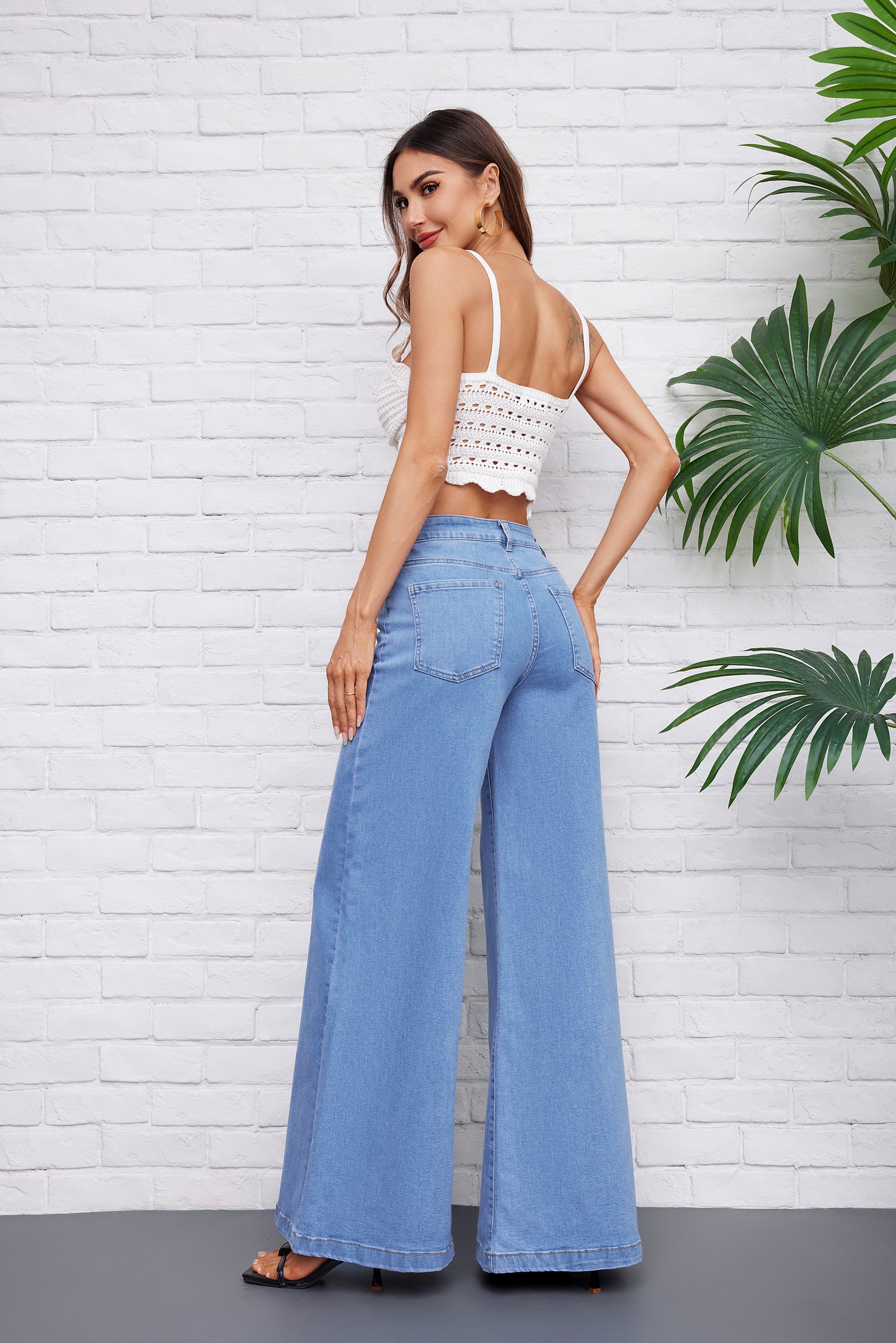 WIDE-LEG MID WAIST JEANS C3725