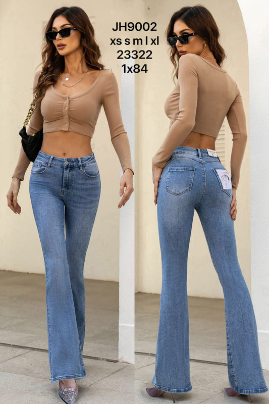 FLARED HIGH-WAIST JEANS JH9002