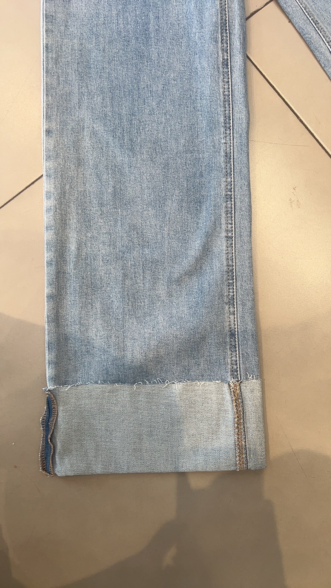 FRONT POCKET DESIGN WIDE-LEG JEANS JH999