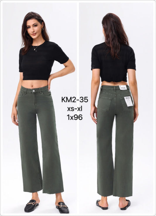 WIDE-LEG MID WAIST JEANS KM2-35